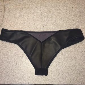 Rip Curl Black Neoprene Cheeky Surf bikini bottom